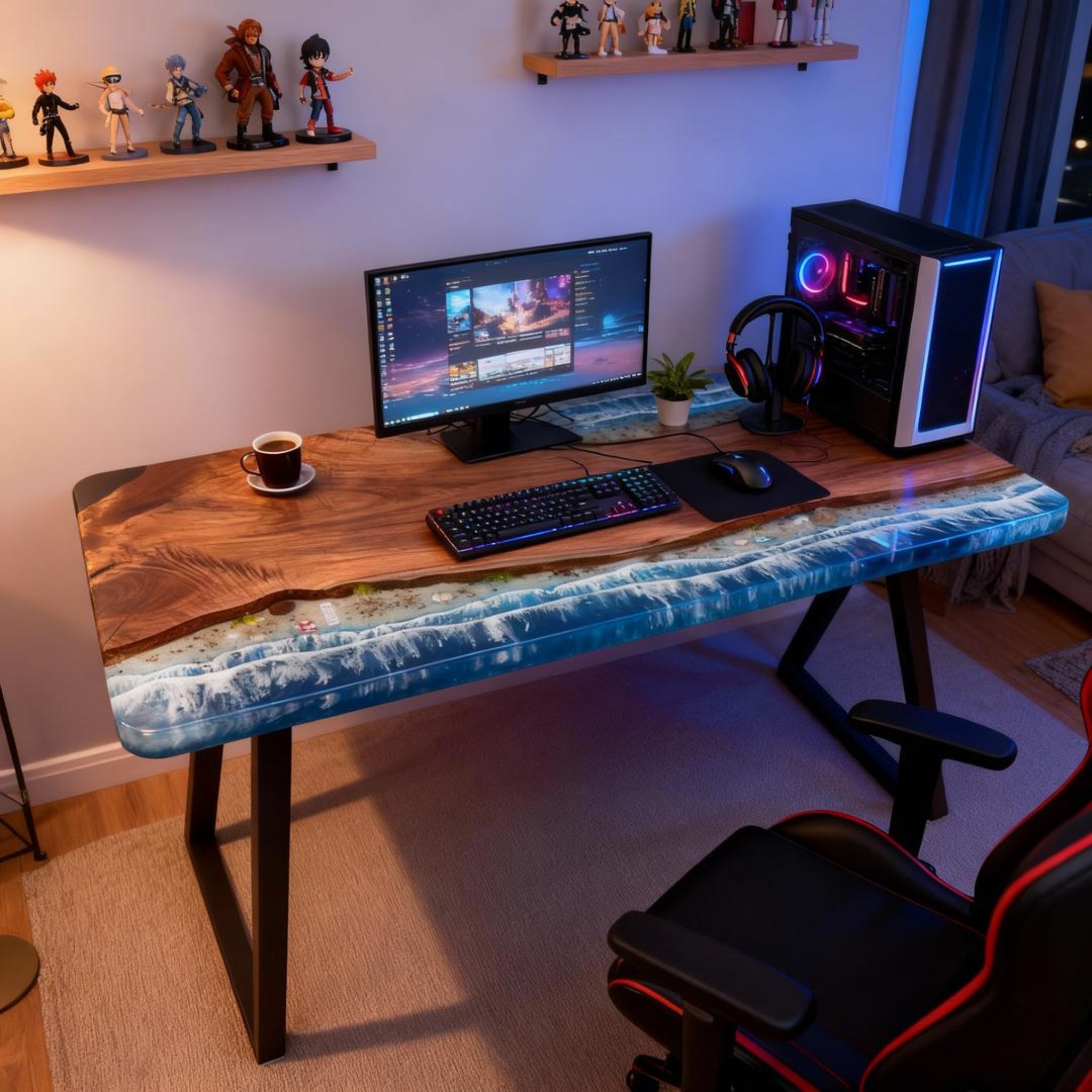 Paysage des marées d'Azur