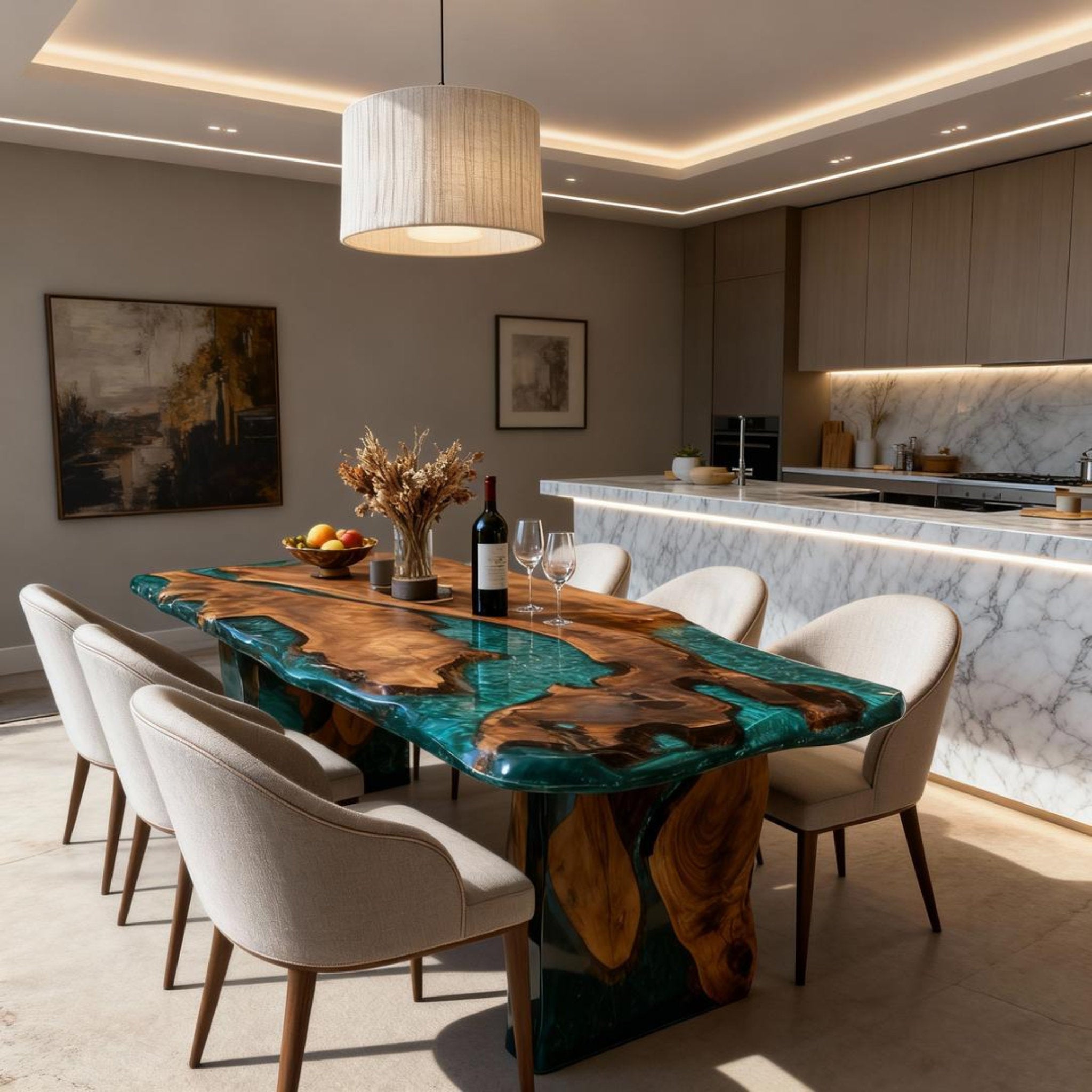 Flux de turquoise émeraude