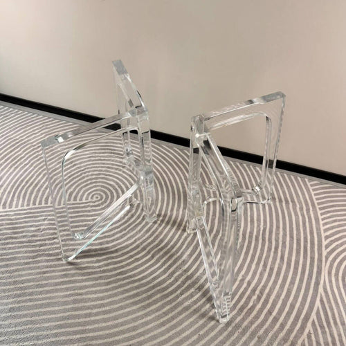 Pieds de table papillon en acrylique transparent EAT-18