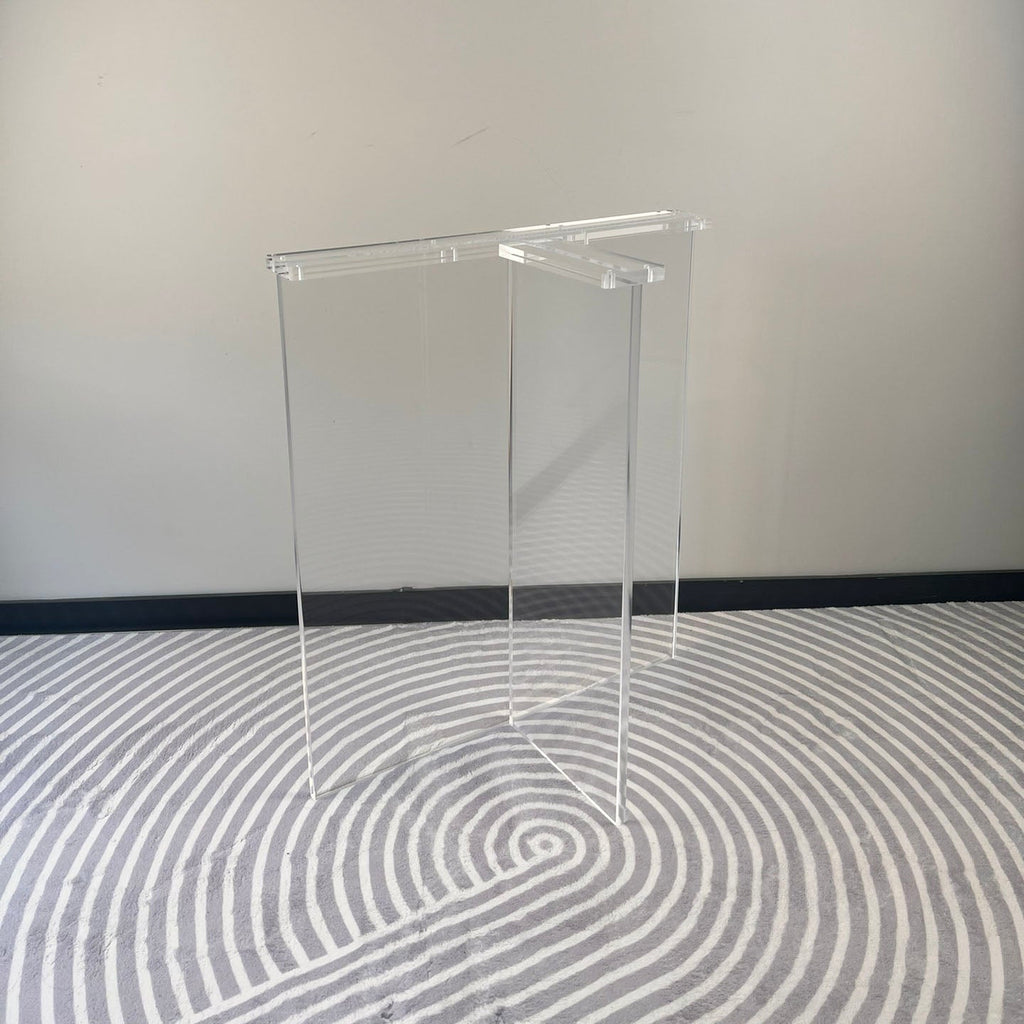 Pieds de table cantilever en acrylique transparent EAT-29