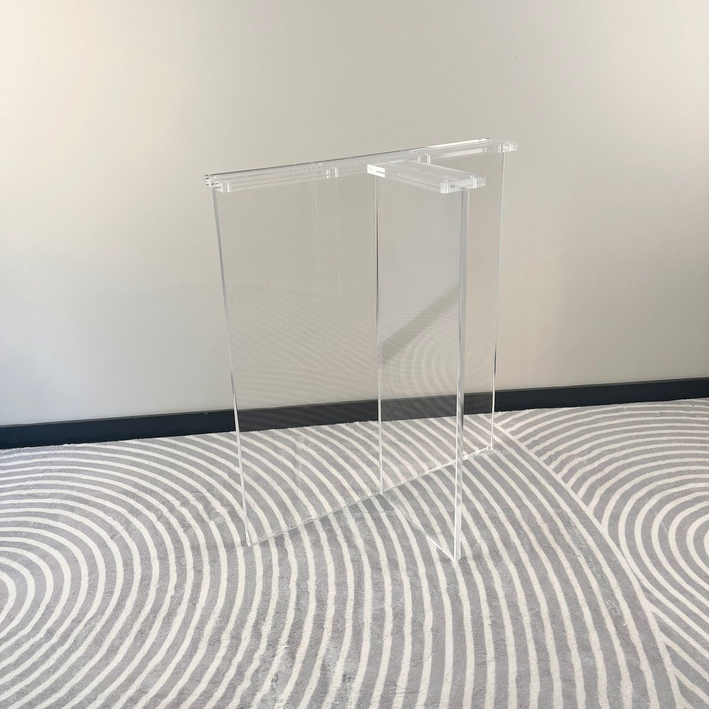 Pieds de table cantilever en acrylique transparent EAT-29