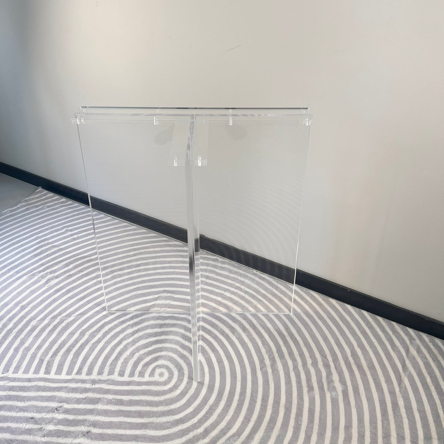Pieds de table cantilever en acrylique transparent EAT-29