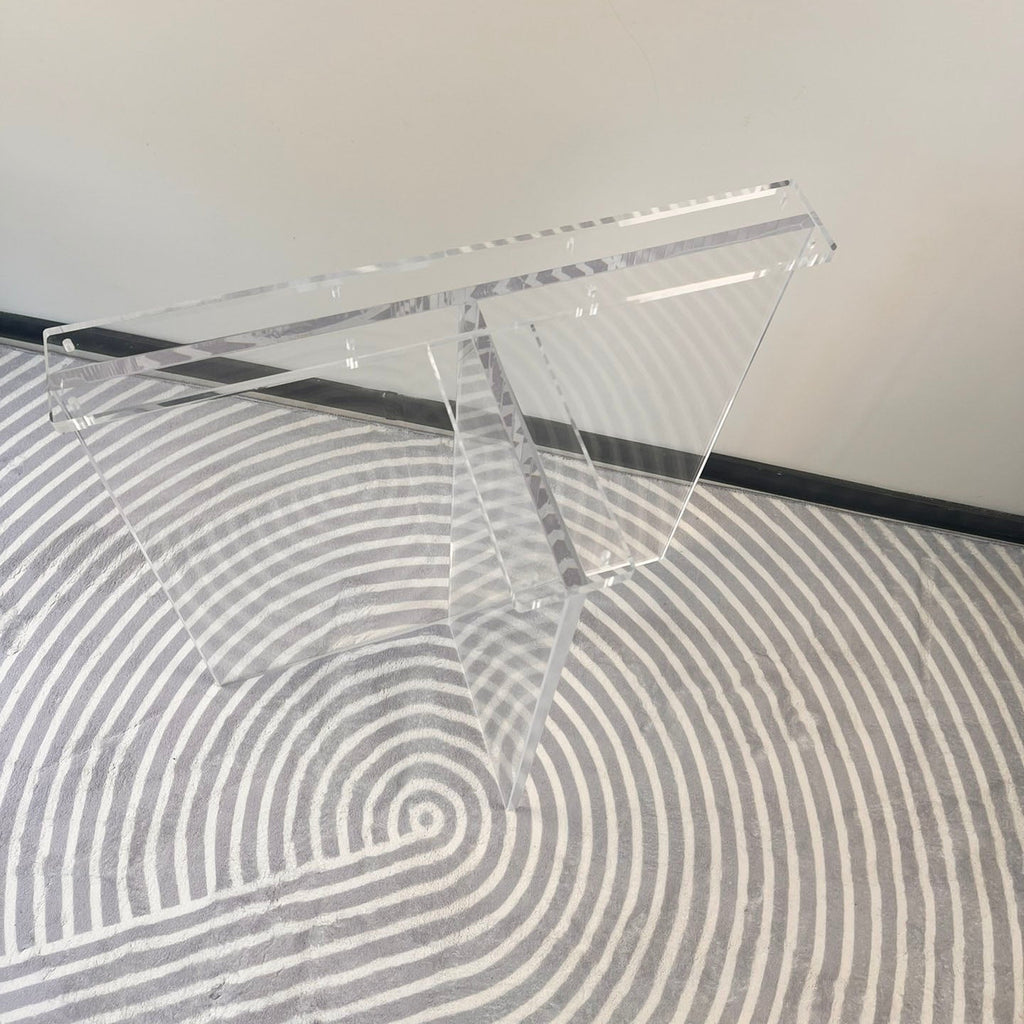 Pieds de table cantilever en acrylique transparent EAT-29