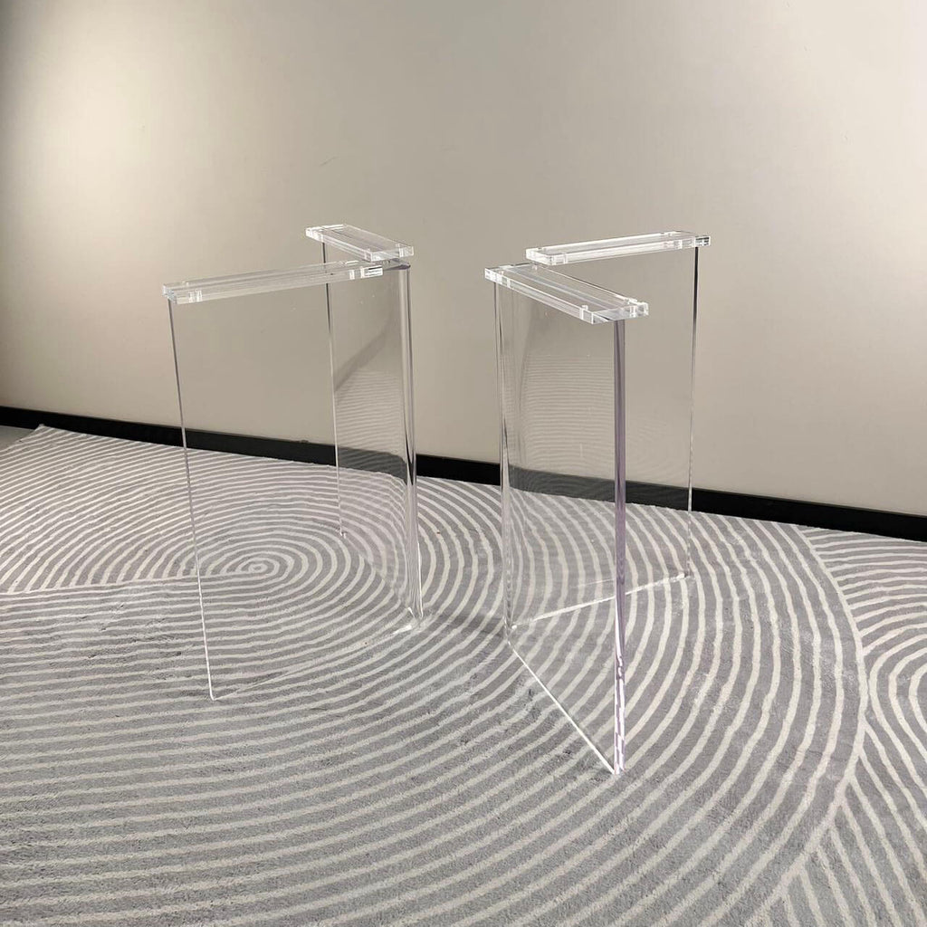 Clear Acrylic V Frame Table Legs EAT-21