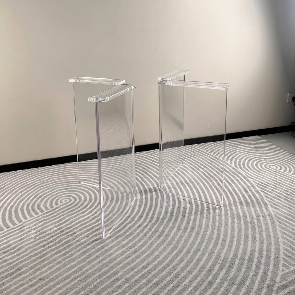 Clear Acrylic V Frame Table Legs EAT-21